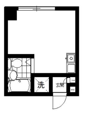 秀合ビル(ワンルーム/5階)の間取り写真