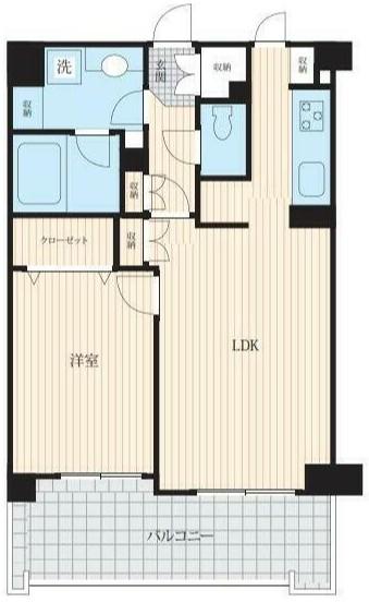 パークフロント新都心(1LDK/5階)の間取り写真