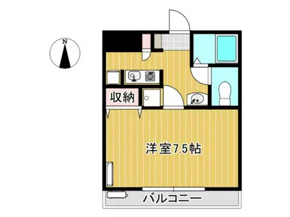 MSDハイツII(1K/3階)の間取り写真