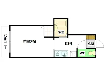 ドラゴーン金原(1K/3階)の間取り写真