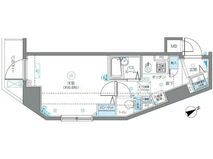 フェニックス池袋弐番館(1K/3階)の間取り写真