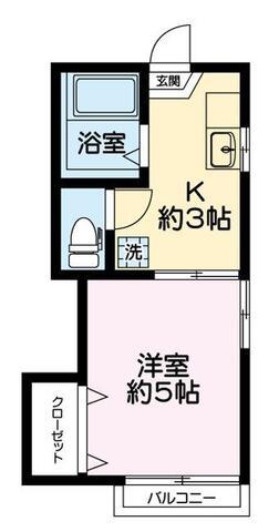 ナセール(1K/1階)の間取り写真