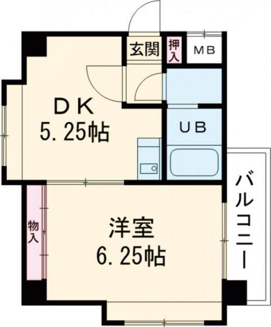 ベルトピア手柄II(1DK/3階)の間取り写真