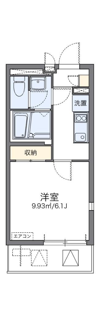 レオネクスト御影中町(1K/2階)の間取り写真