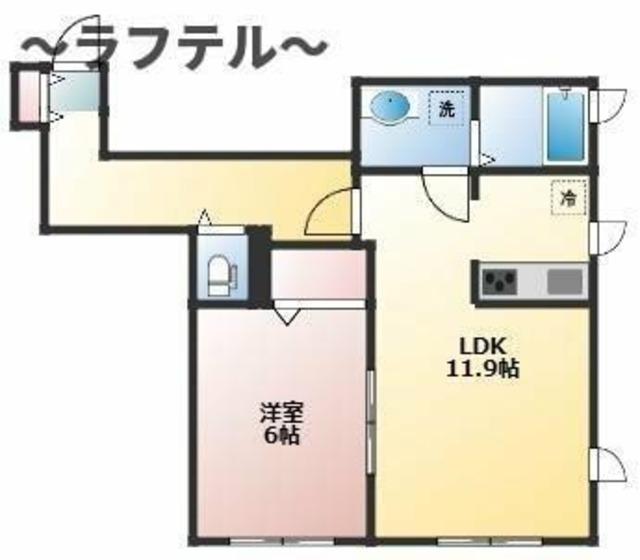 アリーヴィオ(1LDK/1階)の間取り写真