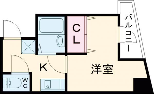 シュープリーム(1K/3階)の間取り写真
