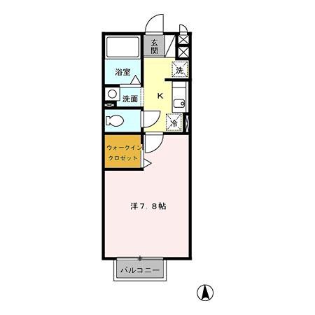 リヴェールエフティ2(1K/2階)の間取り写真