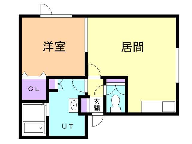 ハイツブルーラグーン(1LDK/2階)の間取り写真