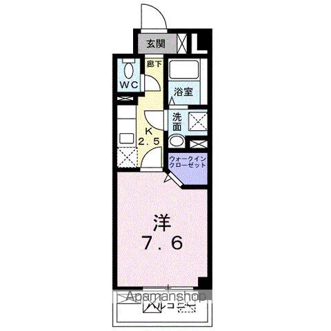 LINO(1K/5階)の間取り写真