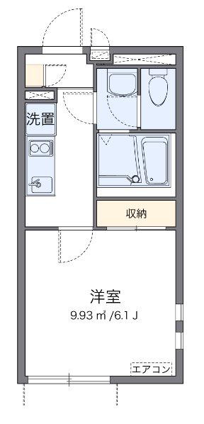 エフォート(1K/2階)の間取り写真