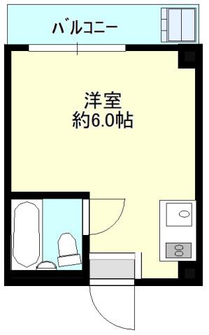 平馬ビル(ワンルーム/3階)の間取り写真