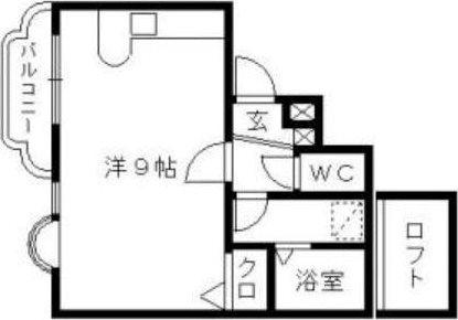 レリブ野口(ワンルーム/3階)の間取り写真
