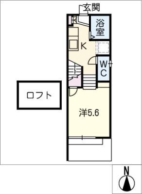地下鉄桜通線 鳴子北駅 徒歩5分 2階建 築10年(1K/1階)の間取り写真