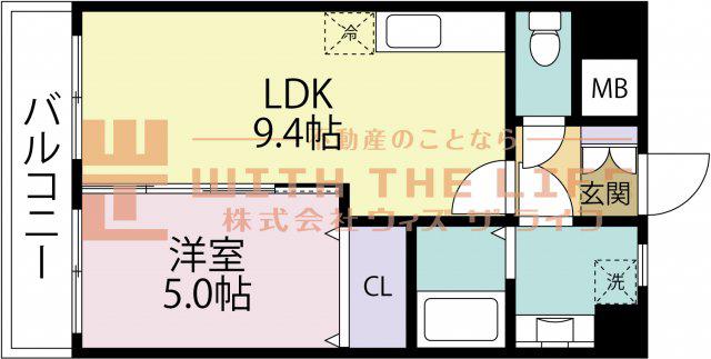 プロスペールSII(1LDK/3階)の間取り写真