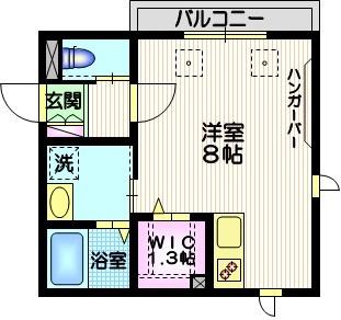 カーサ白金台(ワンルーム/2階)の間取り写真