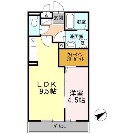 コーラルコート(1LDK/3階)の間取り写真