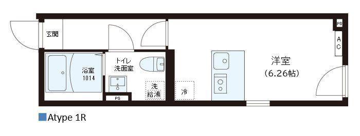 レピュア錦糸町レジデンスII(ワンルーム/2階)の間取り写真
