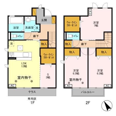 ポンテローザ(3LDK/1階)の間取り写真