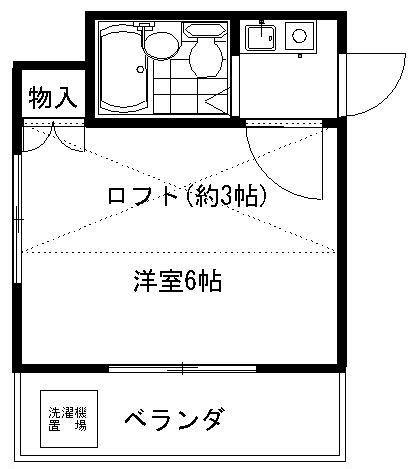 レオパレス南太田第一(1K/1階)の間取り写真