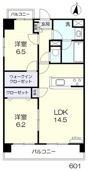 WIN北方(2LDK/1階)の間取り写真