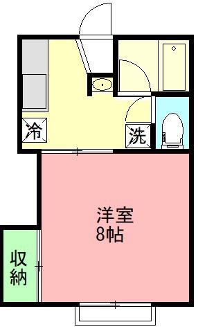 メゾンソレイユ(1K/2階)の間取り写真