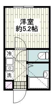 シェモア杉田(1K/1階)の間取り写真