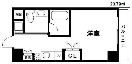 リヴィエール シャン(ワンルーム/5階)の間取り写真