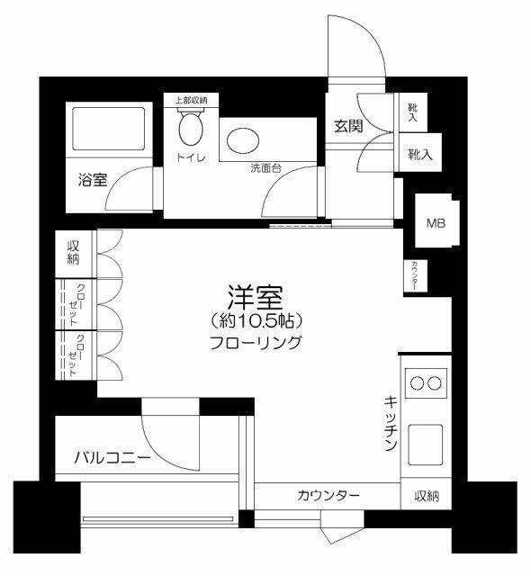ラヴォーグ南青山(ワンルーム/4階)の間取り写真