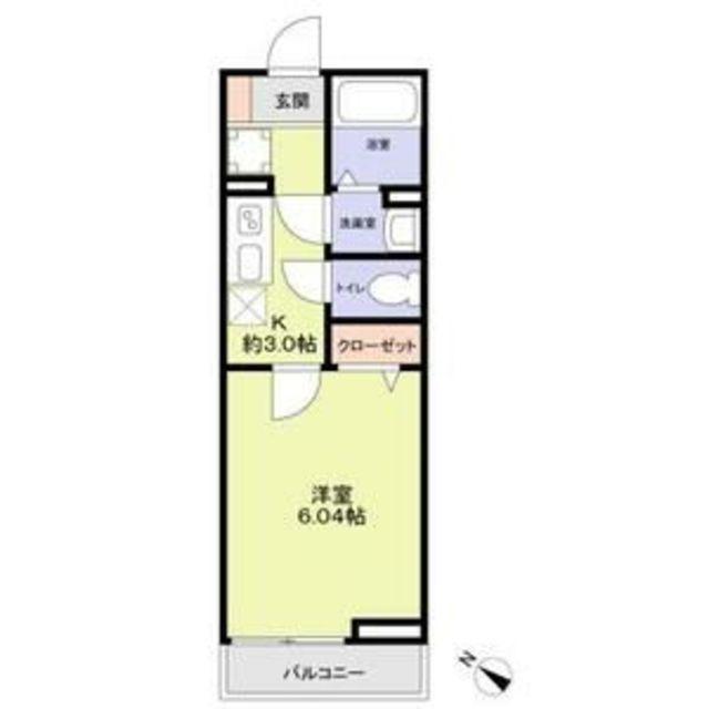 アットリラ稲毛海岸A(1K/3階)の間取り写真
