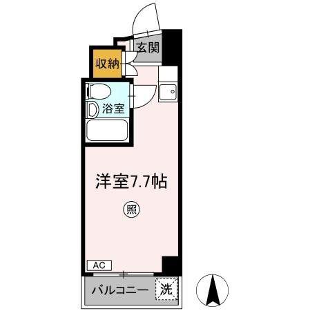 T・Oビル55(ワンルーム/4階)の間取り写真