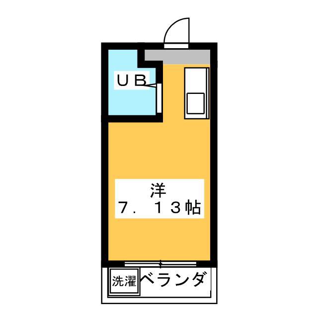 プチハイツ八幡(ワンルーム/1階)の間取り写真