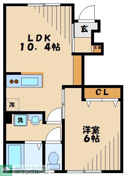 FORTUNA(1LDK/1階)の間取り写真