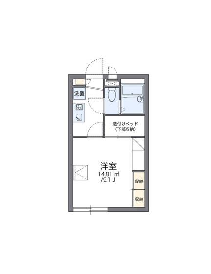 レオパレスイシハラIII(1K/2階)の間取り写真
