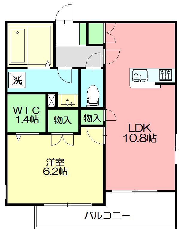 フレックス湘南(1LDK/3階)の間取り写真