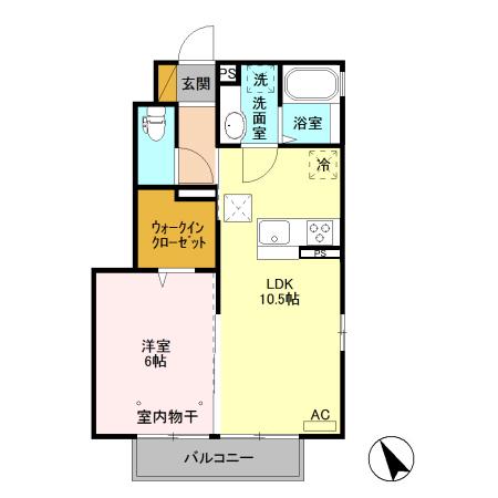 ラ ルミエール(1LDK/1階)の間取り写真