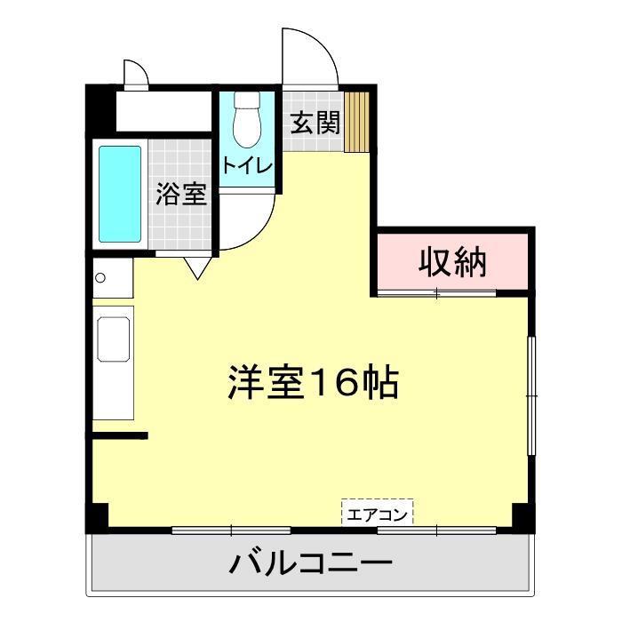 創建ビル(ワンルーム/4階)の間取り写真