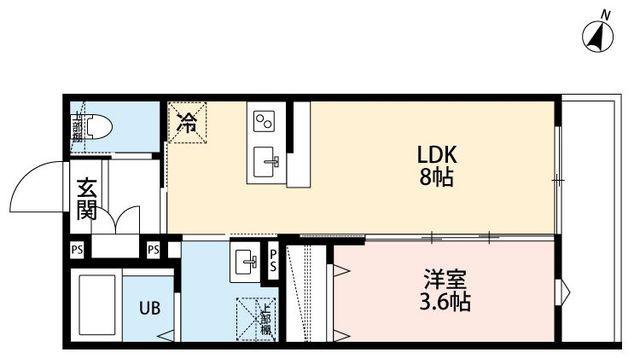 ROBOT HOME 与野本町III(1LDK/1階)の間取り写真