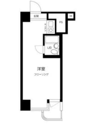 ラフイネ東銀座(ワンルーム/2階)の間取り写真