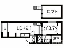 コンパートハウス大曽根(1LDK/1階)の間取り写真