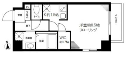 フラッツKT(ワンルーム/4階)の間取り写真
