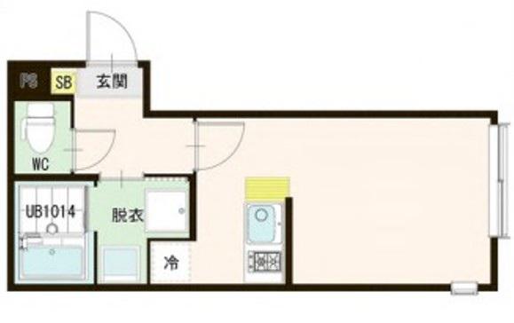 トレフェリクス東十条(1K/1階)の間取り写真