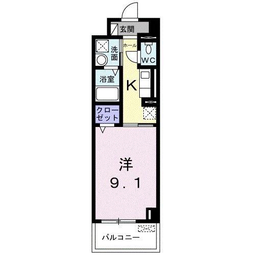 EXCELLENT・T(1K/2階)の間取り写真