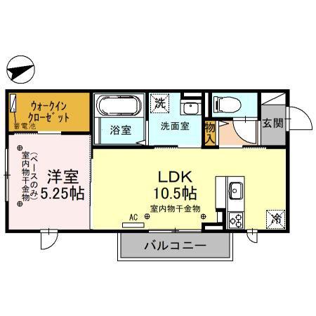 クレストガーデン(1LDK/3階)の間取り写真