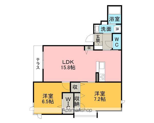 セルディーナ(2LDK/1階)の間取り写真