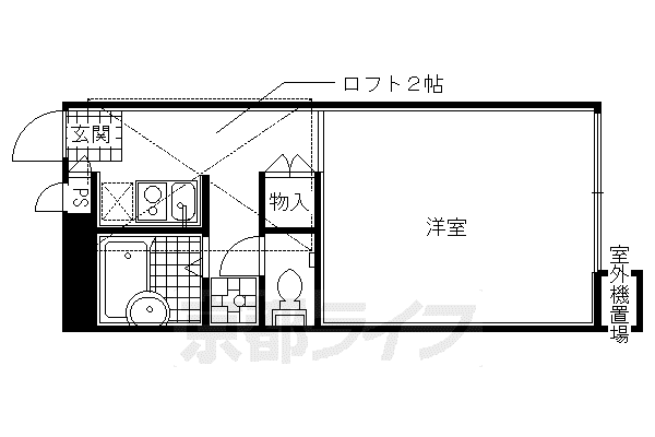 レオパレスイシナダ(1K/2階)の間取り写真