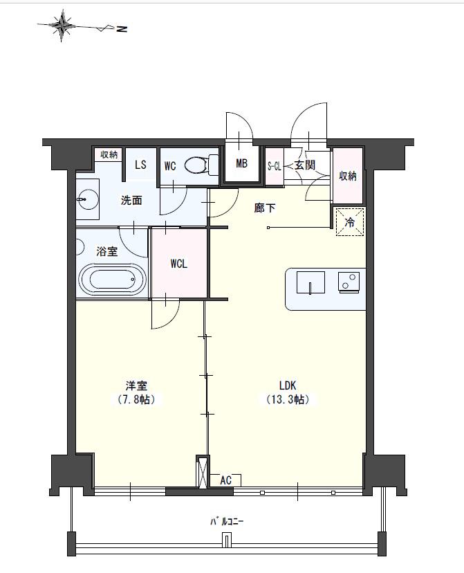 SK BUILDING10(1LDK/4階)の間取り写真