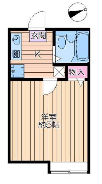 ユースフォーラム西瑞江A B(1K/2階)の間取り写真