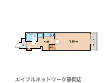 クロスロード鷹匠(1K/5階)の間取り写真