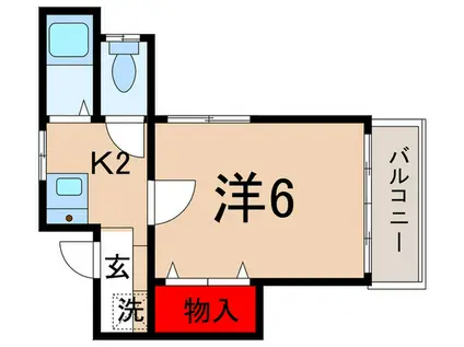 第2大永コーポ(1K/2階)の間取り写真