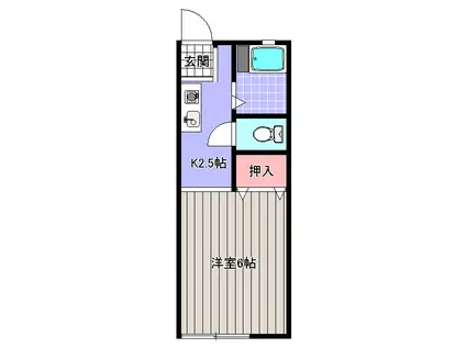 チェリーハイツ(1K/2階)の間取り写真